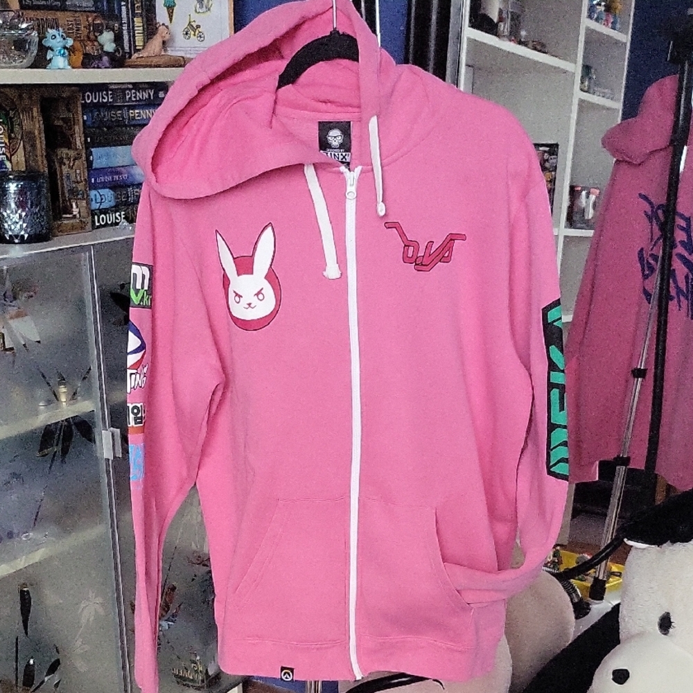 Pink D.VA Overwatch. Nerf Hoodie